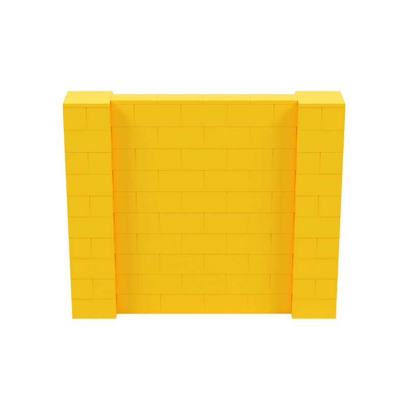 Ensemble mural de blocs géants 7 'T, H 60 po x l 72 po x P 12 po, Jaune