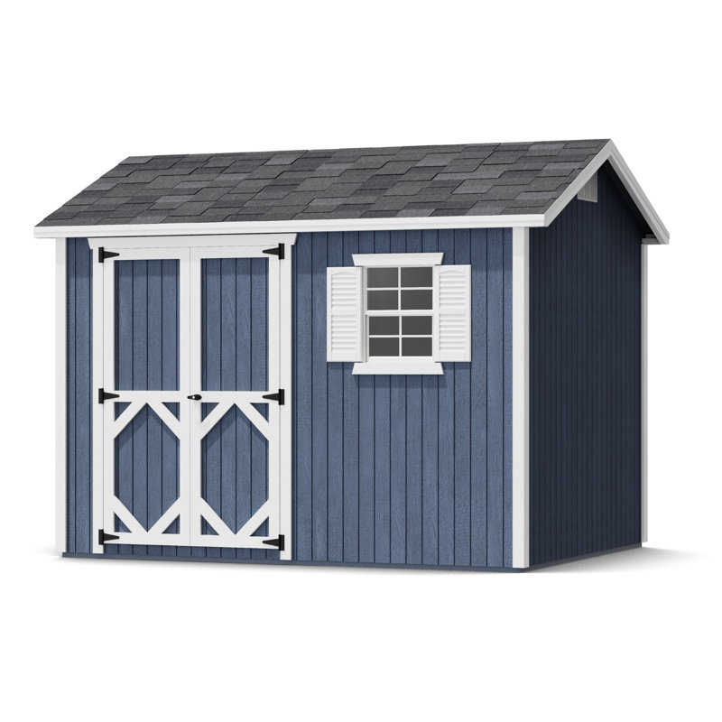 Classic Workshop Outdoor Wood Storage Shed, 8' x 10', No