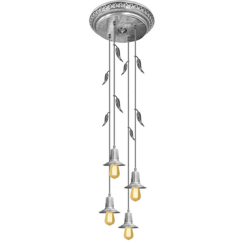 Esko 4 - Light Candle Style LED Chandelier, Bright Chrome
