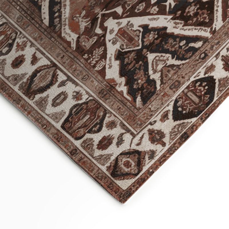 Tapis d'intérieur et d'extérieur brun Persian, Rectangulaire 3 pi x 5 pi