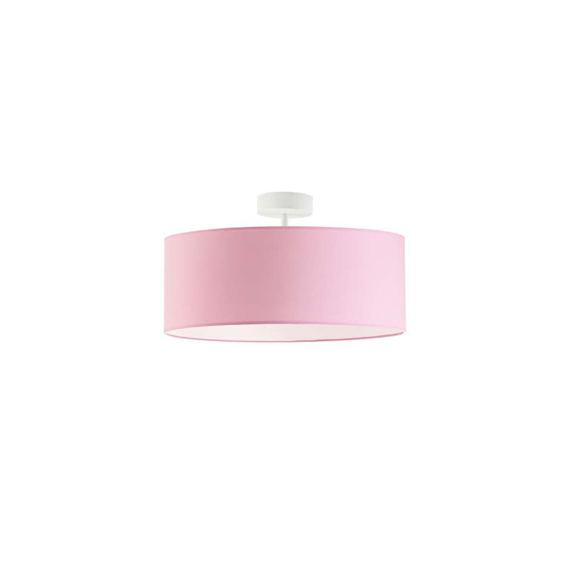 Audriona Semi Flush Mount, White, Light Pink, 25cm H x 30cm W x 30cm D