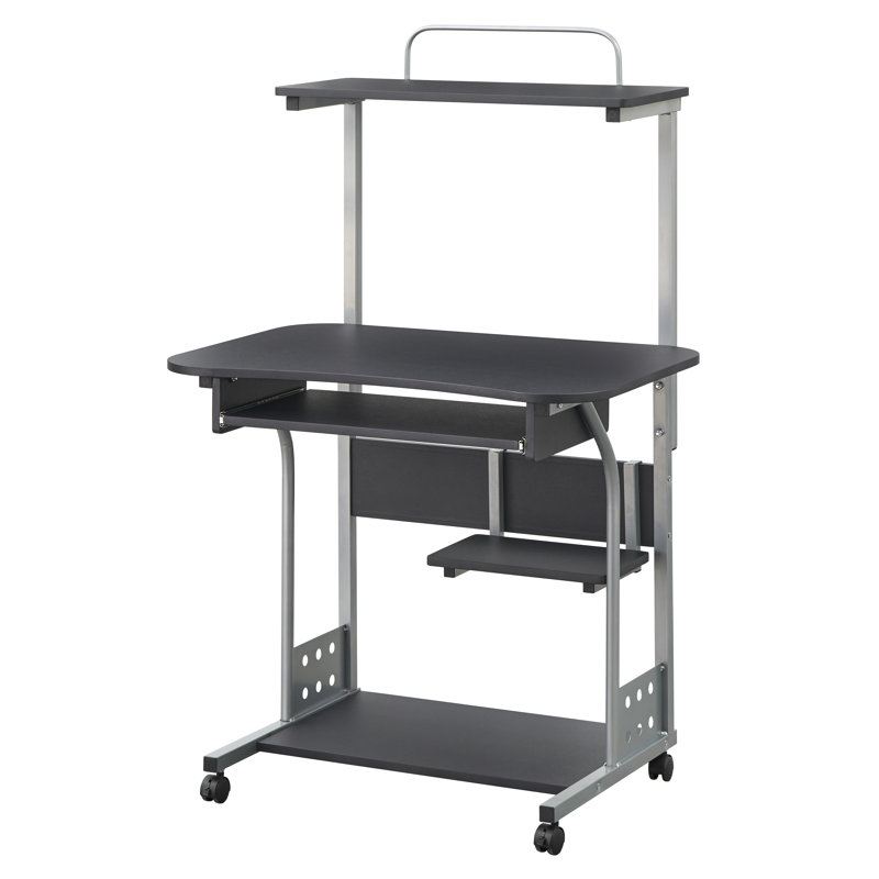 Fuselier Metal Base Computer Desk, Black / Gray