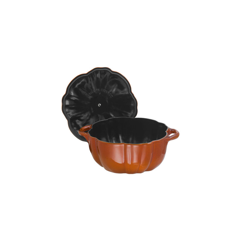 Cast Iron 3.65-qt Pumpkin Cocotte, Brunt Orange