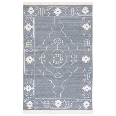 Tapis en polypropylène tissé à plat Kilim Southwestern