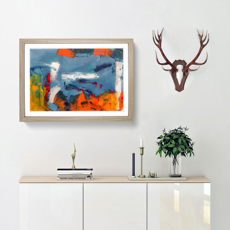 Abstract Vol.402 by S.Johnson - Framed Print, 27cm H x 36cm W x 2cm D, Oak Framed