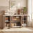 66" W Modern Sideboard Buffet Cabinet with Glass Doors & Adjustable Shelves-1455844349