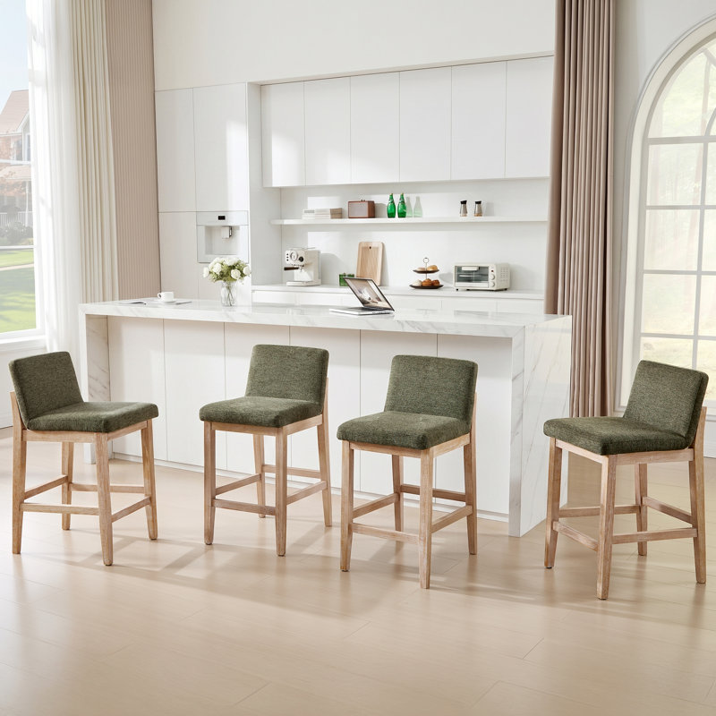 Tabouret de bar Albia Modern Farmhouse, Vert, Gland