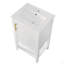 Meuble-lavabo de 20 po avec lavabo, armoire de salle de bain avec porte à fermeture douce, support de rangement et tablette ouverte-734441978