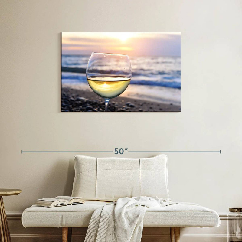 Yarlin Wine At The Beach, 24" H x 36" W