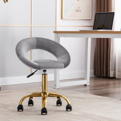 Chaise de bureau ergonomique en velours