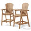 Ensemble de chaises hautes en PEHD Adirondack avec plateaux doubles amovibles (ensemble de 2)-188184637