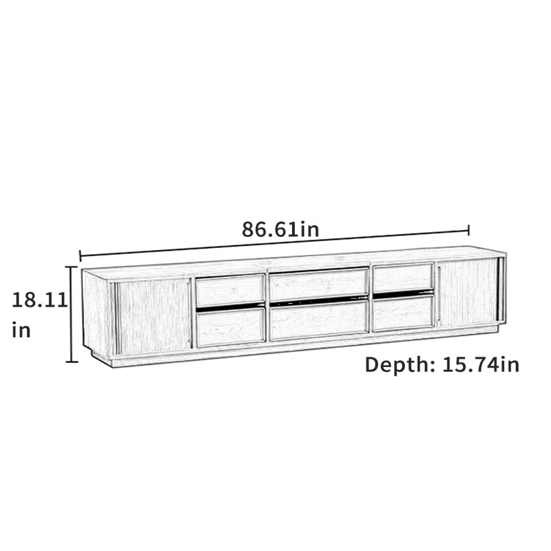 Meuble télé Cherry, L 86,61 po