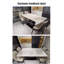 Italian minimalist rectangular glossy white sintered stone dining table-110870205