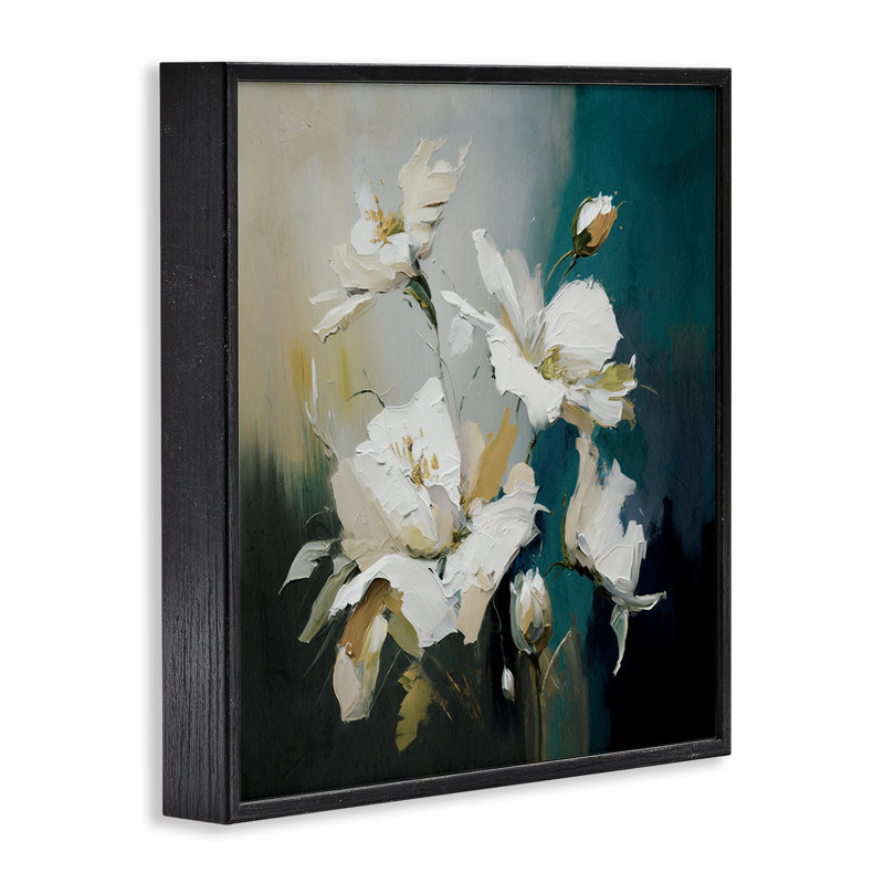  «Painterly Daubed Flowers», art de la giclée encadrée par Svetlana Aleynikova, H 24 po x l 24 po