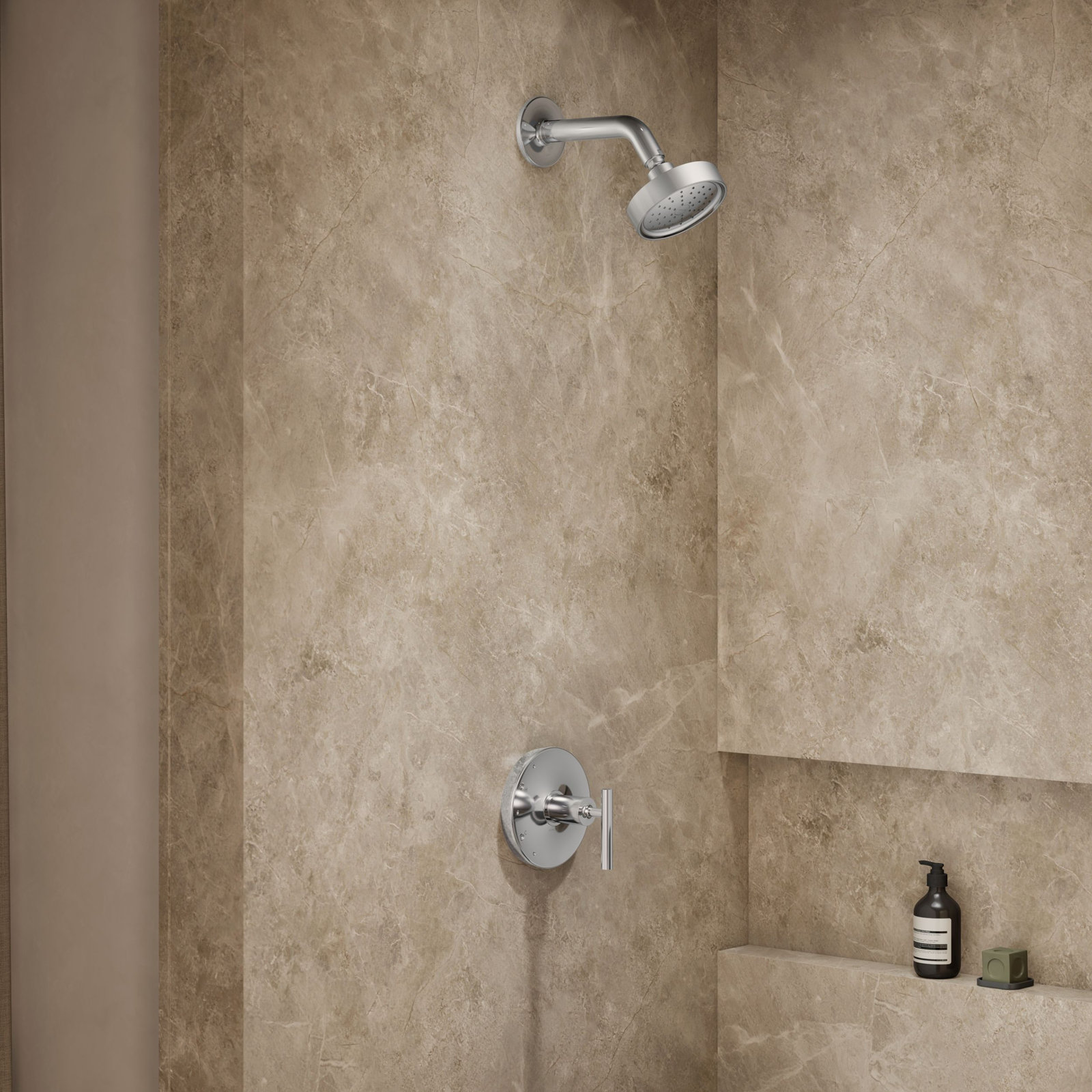 Purist Shower Trim, Polished Chrome, Lever Handle