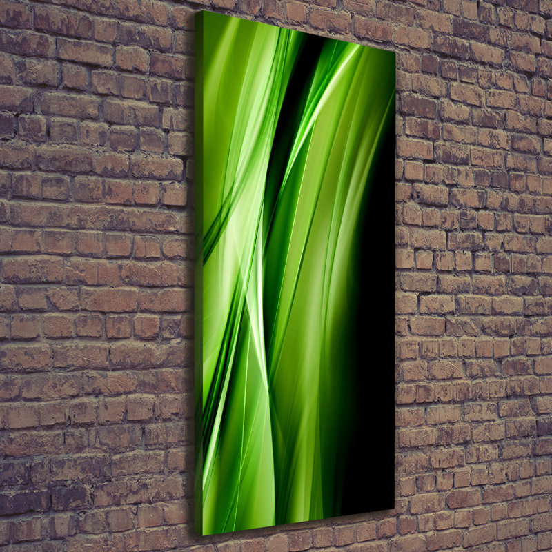 Green Waves Background - Wrapped Canvas Print