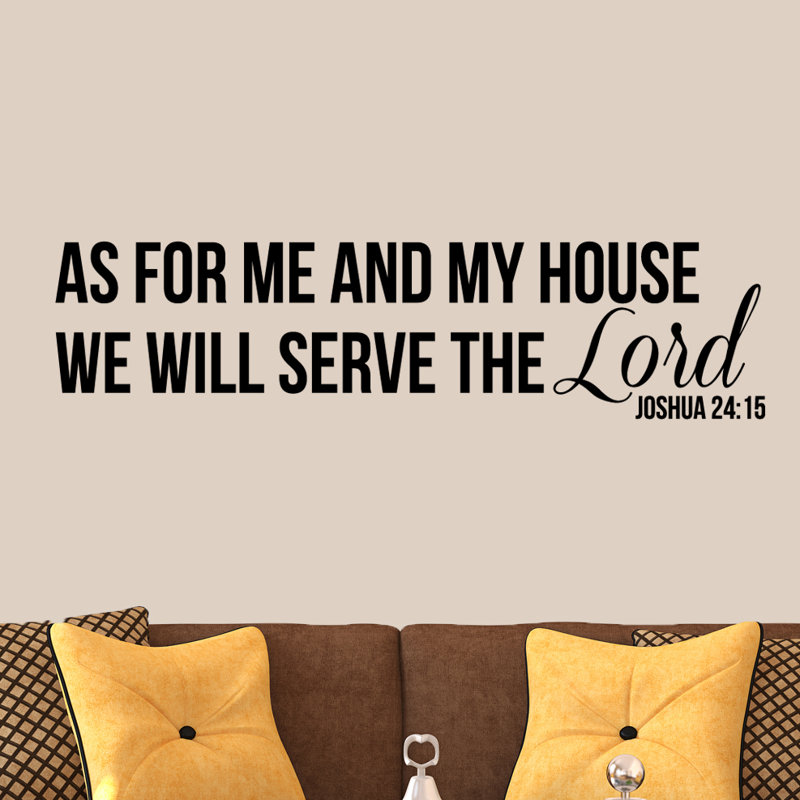 Adhésif décoratif «We Will Serve The Lord», Noir