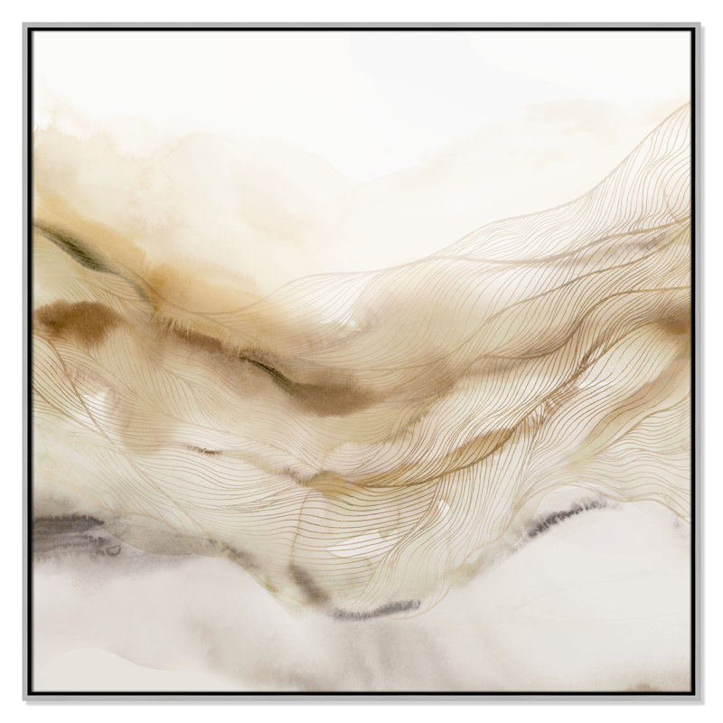 «Line Haze I» par Isabelle Z, Argent, H 46,5 po x l 46,5 po