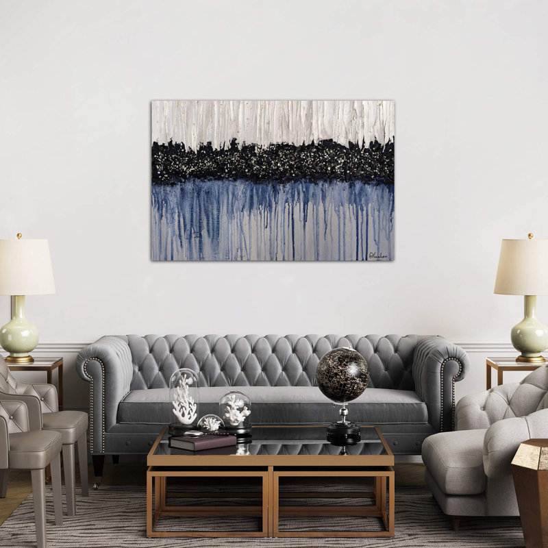 «Melting Ice» par Nikki Chauhan - reproduction d'art, Toile tendue, H 26 po x l 40 po x P 1,5 po
