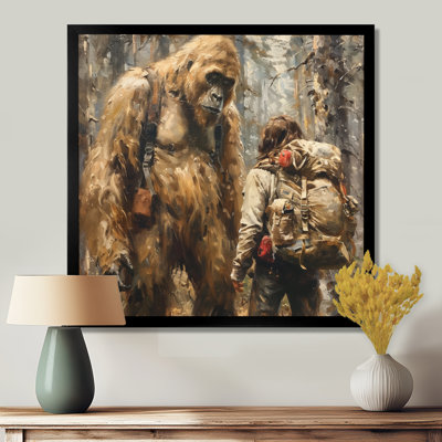 Décoration murale brune et mystérieuse Bigfoot Encounter II - Bigfoot