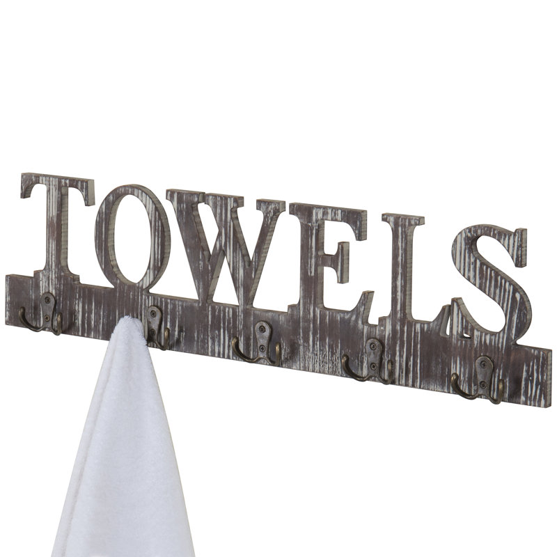 Wood Wall Towel Rack