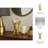 Decorative Metal Astronaut Figurine for Home Decor - Sculptural Statue with Glass Orb Head for Table, or Living Room Decoration - 9", Gold & Metallic