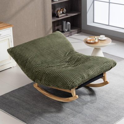 Fauteuil berçant adulte en velours côtelé