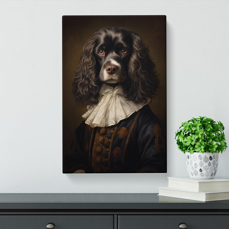 Cocker Spaniel Classicism Art - Wrapped Canvas, 60cm H x 40cm W x 3cm D