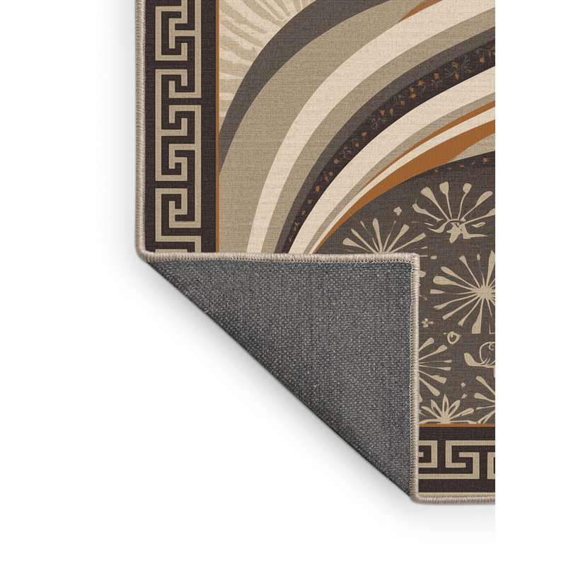 Tapis moelleux moelleux moelleux moelleux et luxueux brun et beige, 2 pi x 3 pi