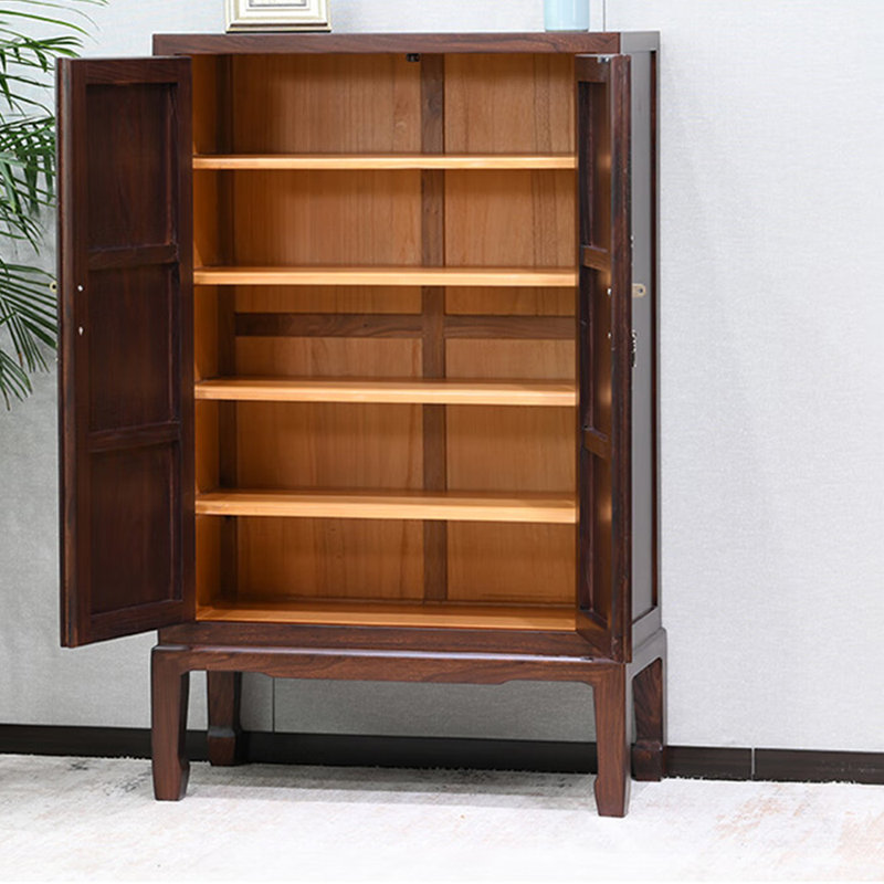 Armoire de rangement à chaussures sculptée de style chinois