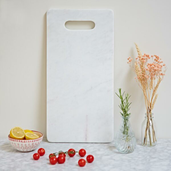 White Marble Rectangular Serving Board