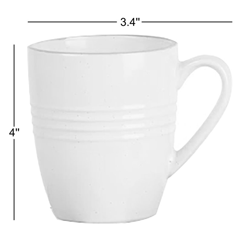 Ensemble de tasses à café en grès 14 oz Birch Lane Kestwick (ensemble de 4), Vert clair