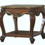 Table d'appoint en chêne miel avec base