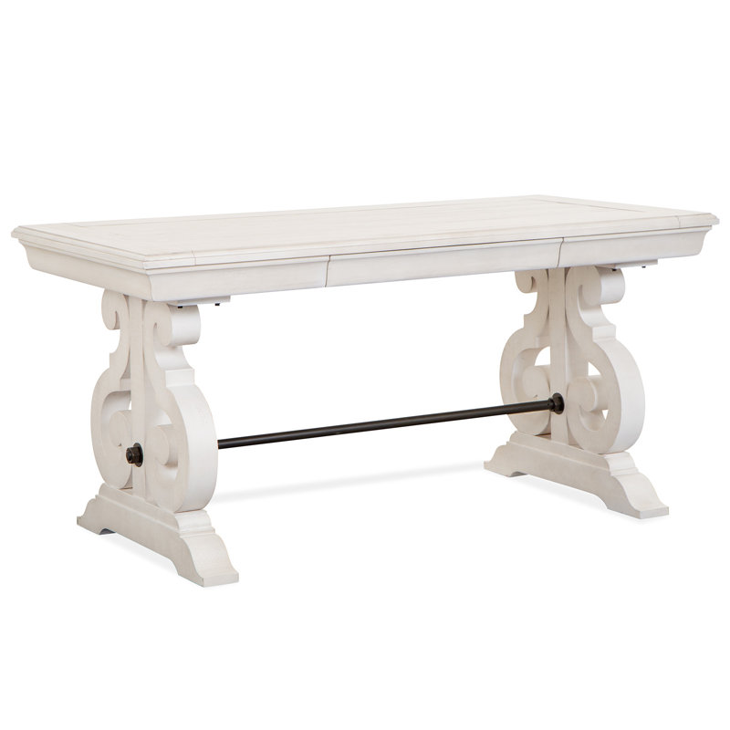 Downing Solid Wood Base Writing Desk, White