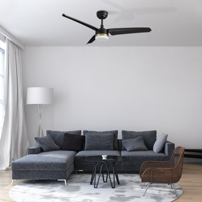 52" Smart Ceiling Fan With Remote, Light Kit Included Works With Google Assistant And Amazon Alexa,Siri Shortcut.