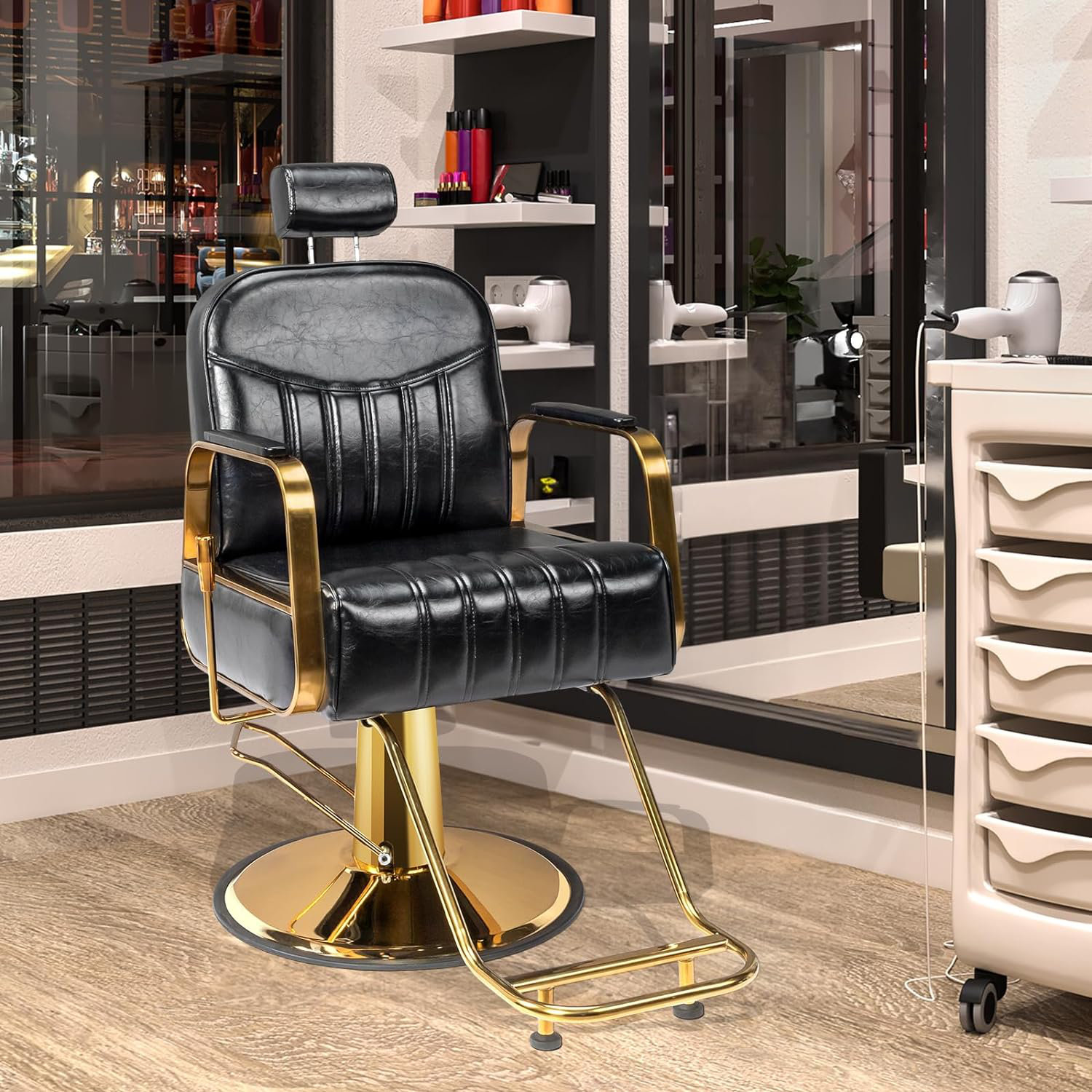 Hair Salon Chair Barber Chair Afterpay Santa Clara Barber Chair Black