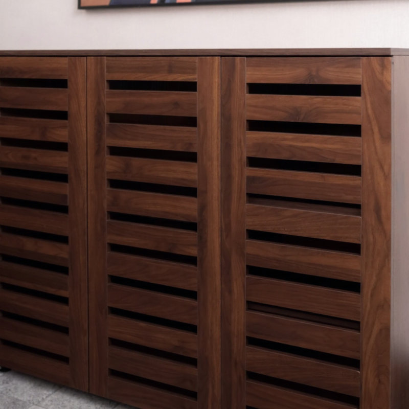 Armoire à chaussures moderne minimaliste, rangement à cinq niveaux à persiennes, range-chaussures à tablette réglable