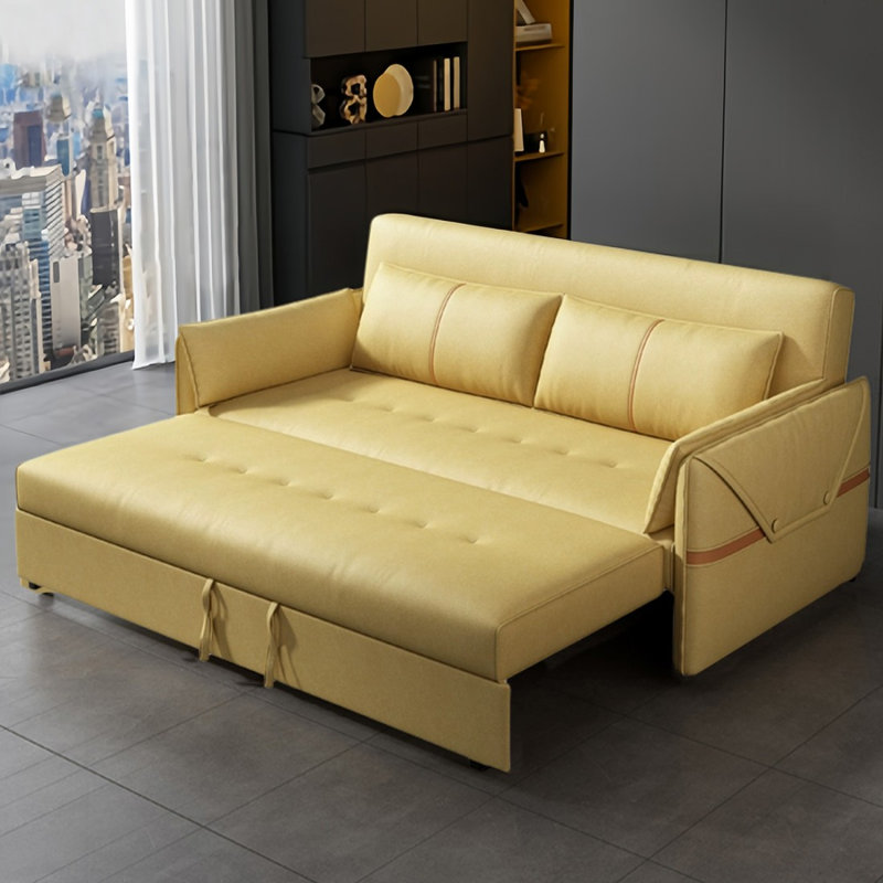 Causeuse-causeuse 100% polyester jaune, 56.3"W*35.43"D*35.43"H