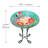 17.8" Fusion Glass Birdbath with Metal Stand