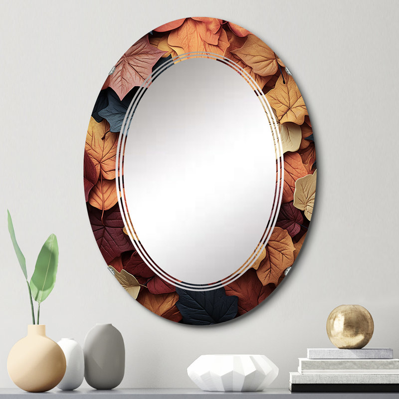 Psimolofou - Miroir mural floral ovale, 30 po x 20 po