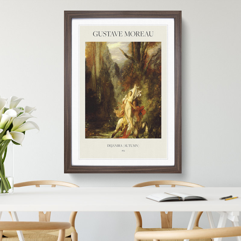 Autumn by Gustave Moreau - Picture Frame Graphic Art, Walnut Framed, 36cm H x 27cm W x 2cm D