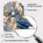 Sérénade florale blanche et bleue - horloge murale-104240798