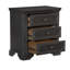 Ensemble de chambre à coucher grand lit, rangement de tiroir, gris, ensemble de 5 pièces avec 2 tables de chevet, commode et miroir-128121141