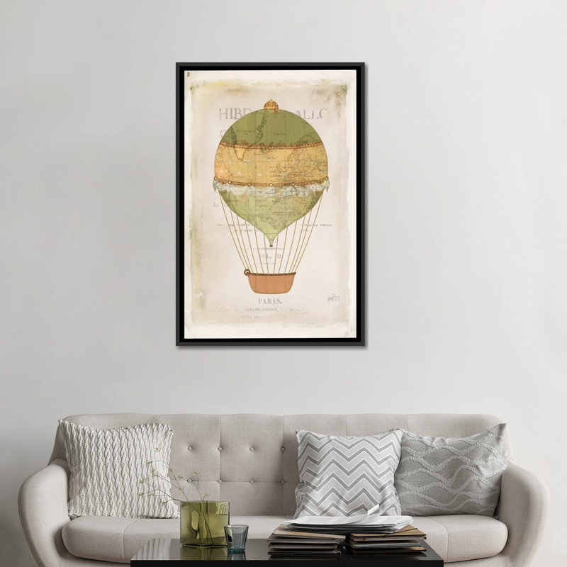 « balloon expo iv », reproduction d’impression sur toile tendue, H 26 po x l 18 po x P 1,5 po, Toile avec cadre noir