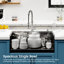 Évier de cuisine en acier inoxydable de 30 po x 22 po, noir, avec planche à découper et grille -, élégant, rehausse le drainage de l'évier décoratif noir 304