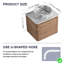 Ensemble de meuble-lavabo mural 23 5/8 po - 5 options de lavabo couleur, plateau en pierre reconstituée et armoire de rangement à fermeture en douceur (type D)
