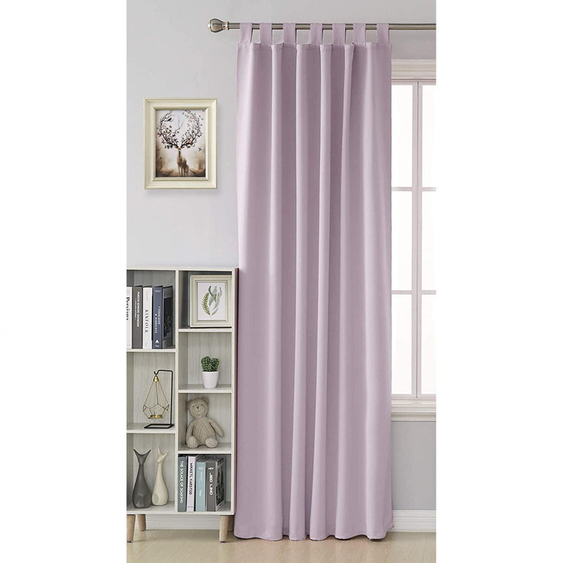 Bianney Blackout Curtain Single Panel, 140 W x 175 D cm, Light Pink