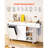 60In Kitchen Island Cart Rolling Storage Cabinet Table With Drawer Drop Leaf