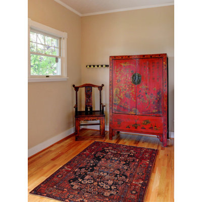 Anadol Navy, Red Rug 5'4" x 10'5"