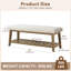Polyester Upholstered Bench with Shelves-968571700